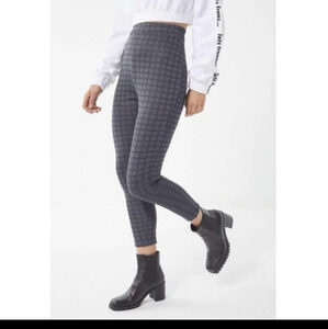 NWT Urban Outfitters Gemma Plaid Checkered Window Pane High-Rise Leggings M